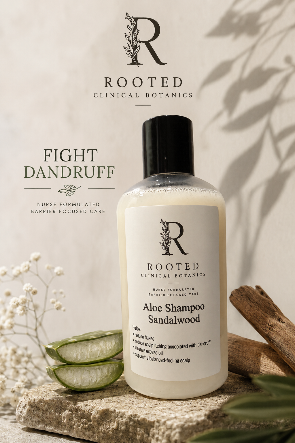 Botanical shampoo HDPE bottle 8oz