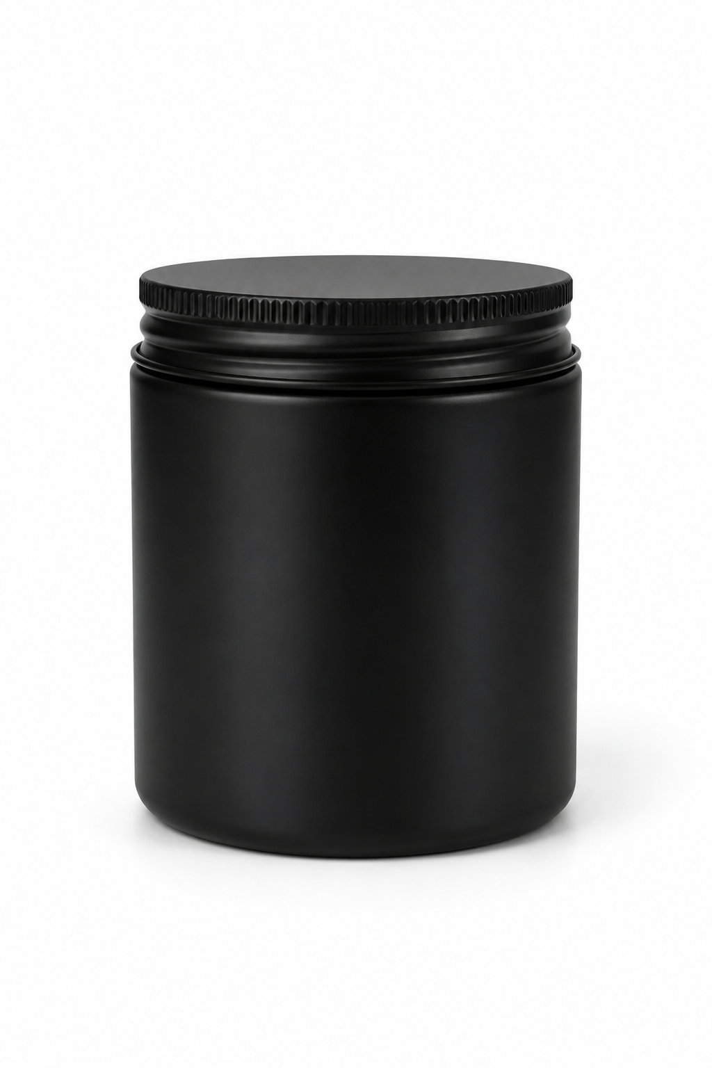 8oz glass black jar we use for our products