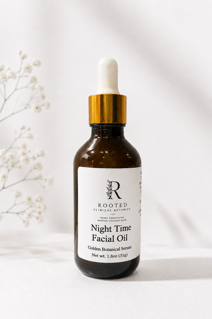 1.7oz glass bottle dropper for our nighttime facial oil