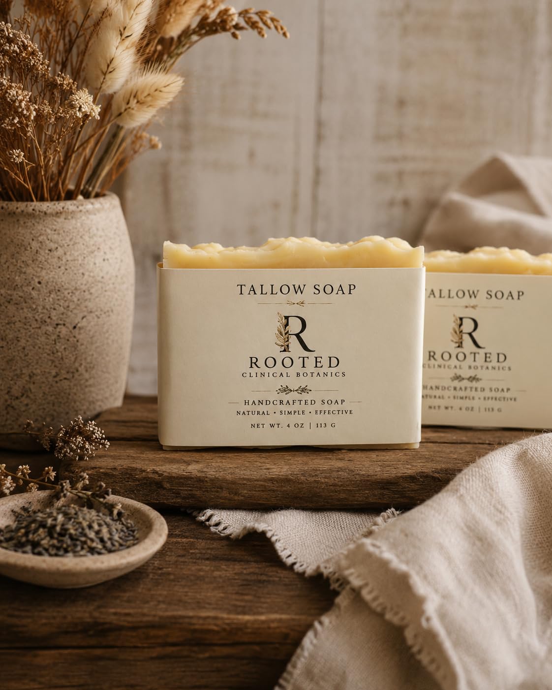 Rustic Artisan Soap from Rooted Clinical Botanics Soap Bar