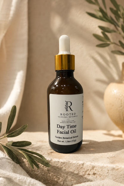 Glass bottle dropper for daytime facial oil