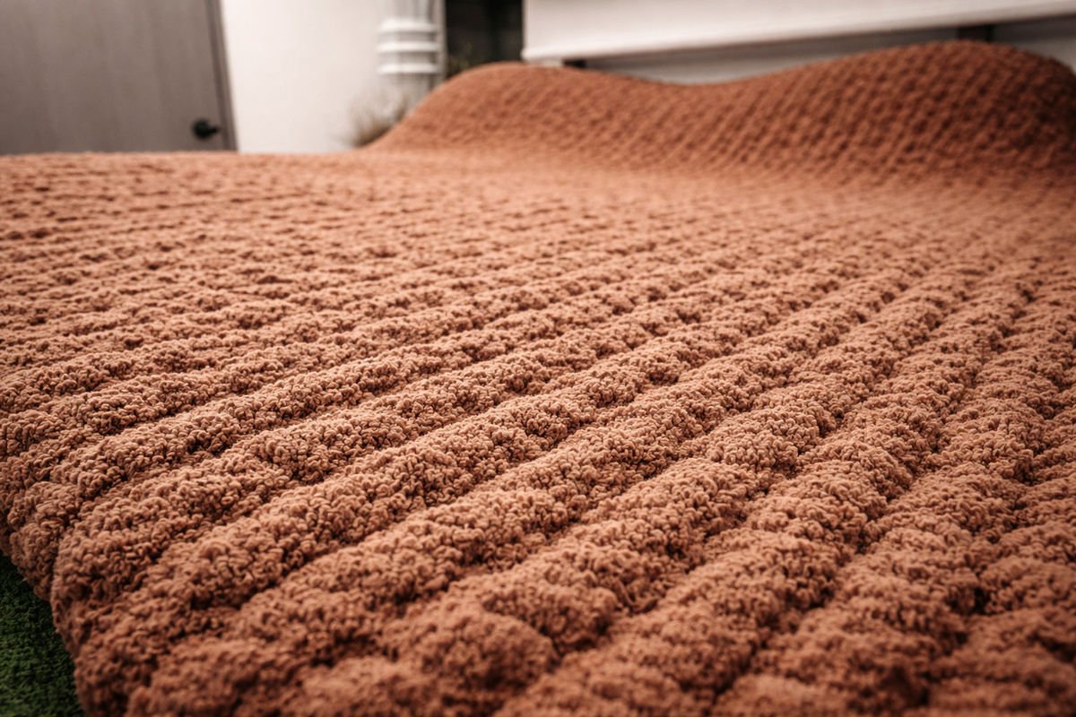 Handmade Chenile crochet blanket