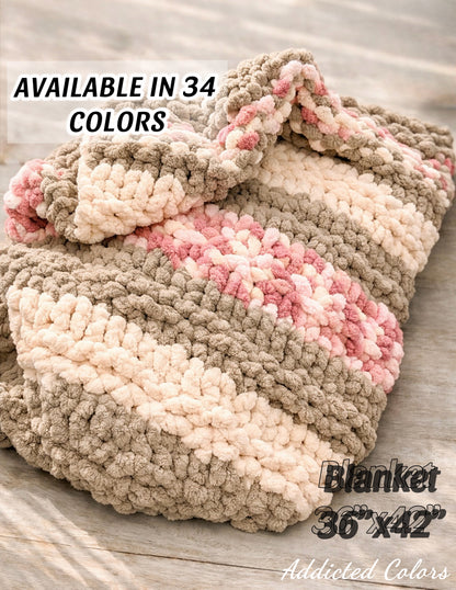 Handmade Chenile crochet blanket