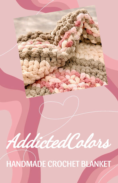 Handmade Chenile crochet blanket
