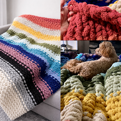 Handmade Chenile crochet blanket