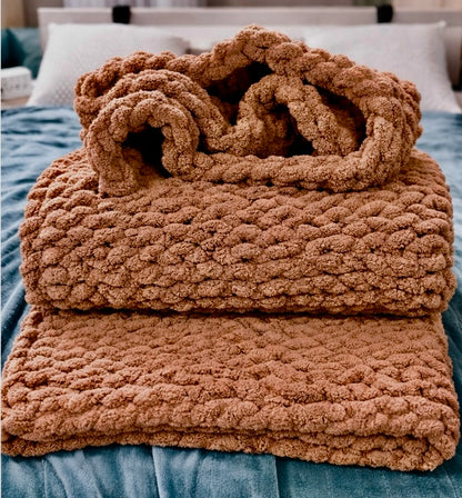 Handmade Chenile crochet blanket
