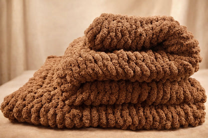 Handmade Chenile crochet blanket