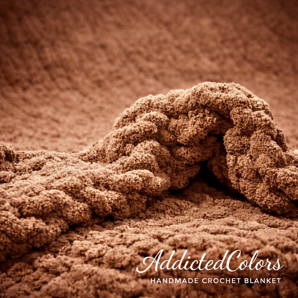 Handmade Chenile crochet blanket
