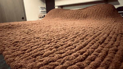 Handmade Chenile crochet blanket